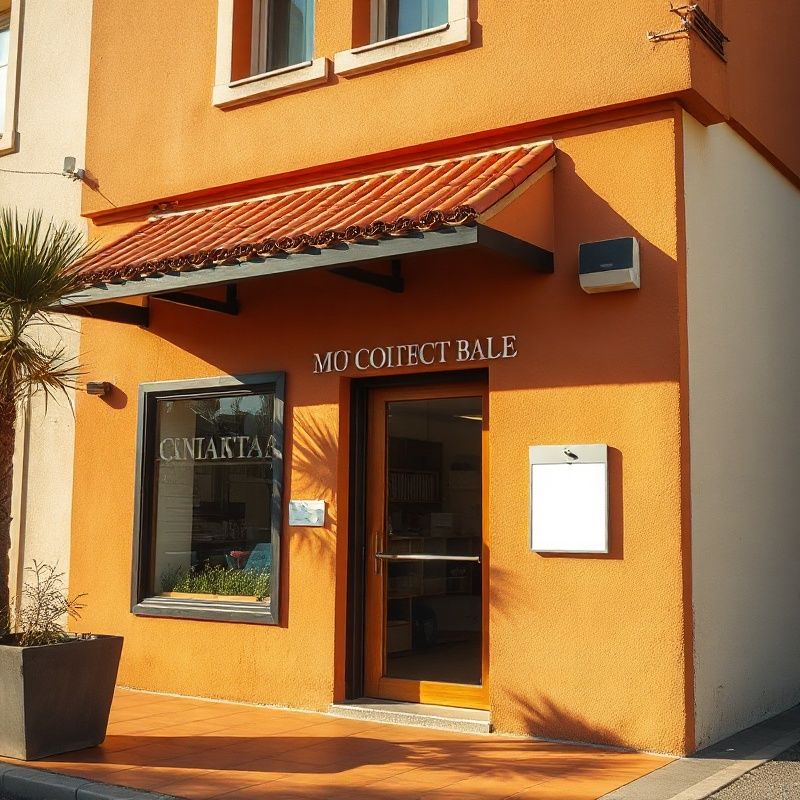 Fachada mediterránea de tono ocre en Palma con luz dorada